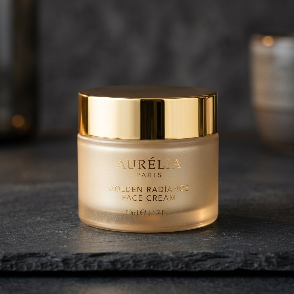 Golden Cosmetic Jar