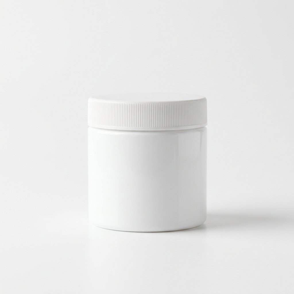 White PP Round Cosmetic Jar